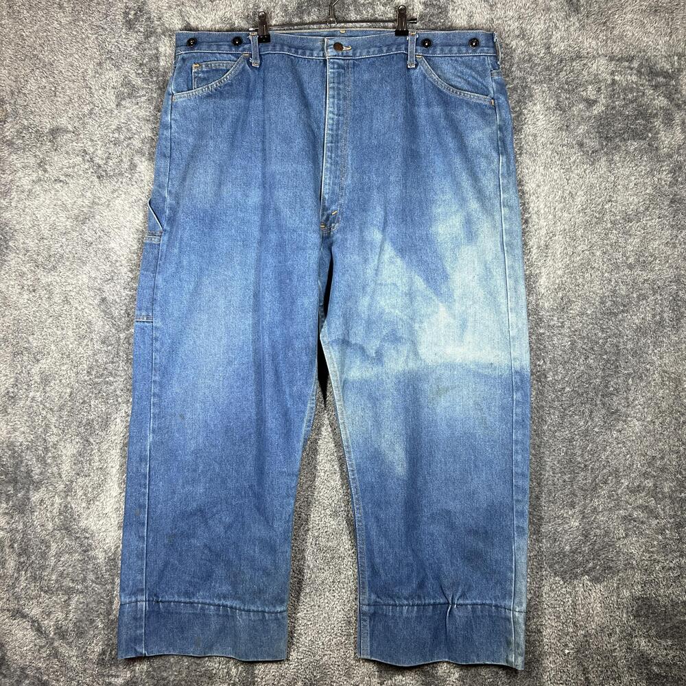 Big Mac Jeans Mens 36x31 Blue Relaxed Fit Straight Denim Workwear Suspender